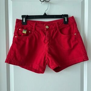 Studio F Jeans Distressed Denim Shorts – Red (Size 8)